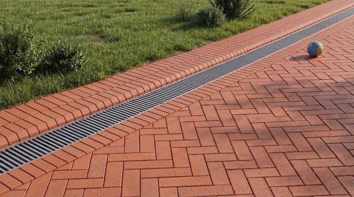 Брусчатка красная «Лондон» бордюр, фото 5