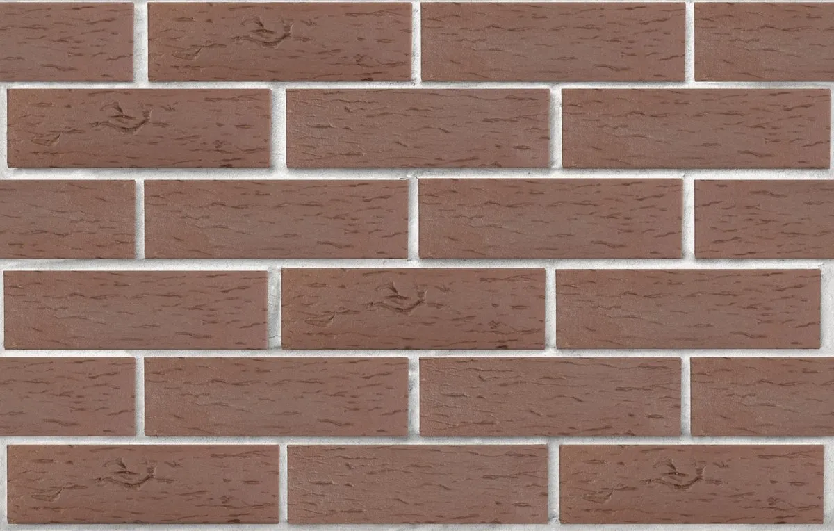 Клинкер фасадный коричневый «Мюнхен», поверхность береста, фото 2