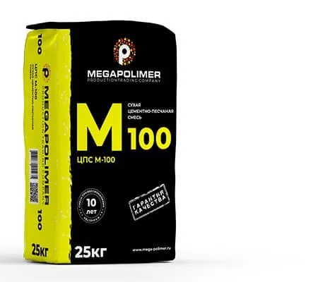 Сухая цементно-песчаная смесь М-100 Megapolimer